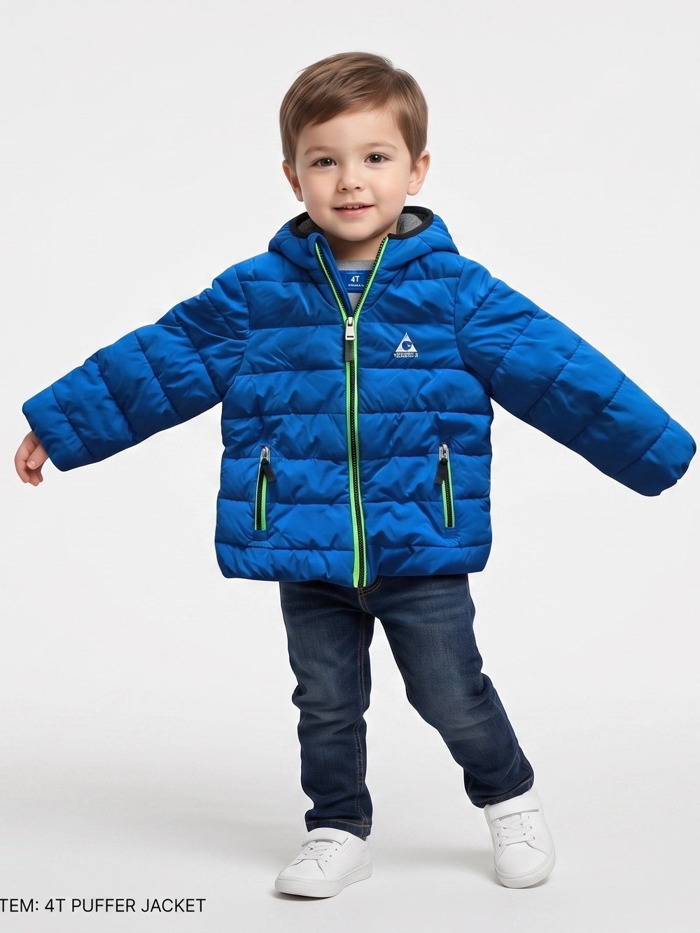 Gerry Boys Blue Hooded Puffer Jacket Coat - Size 4T